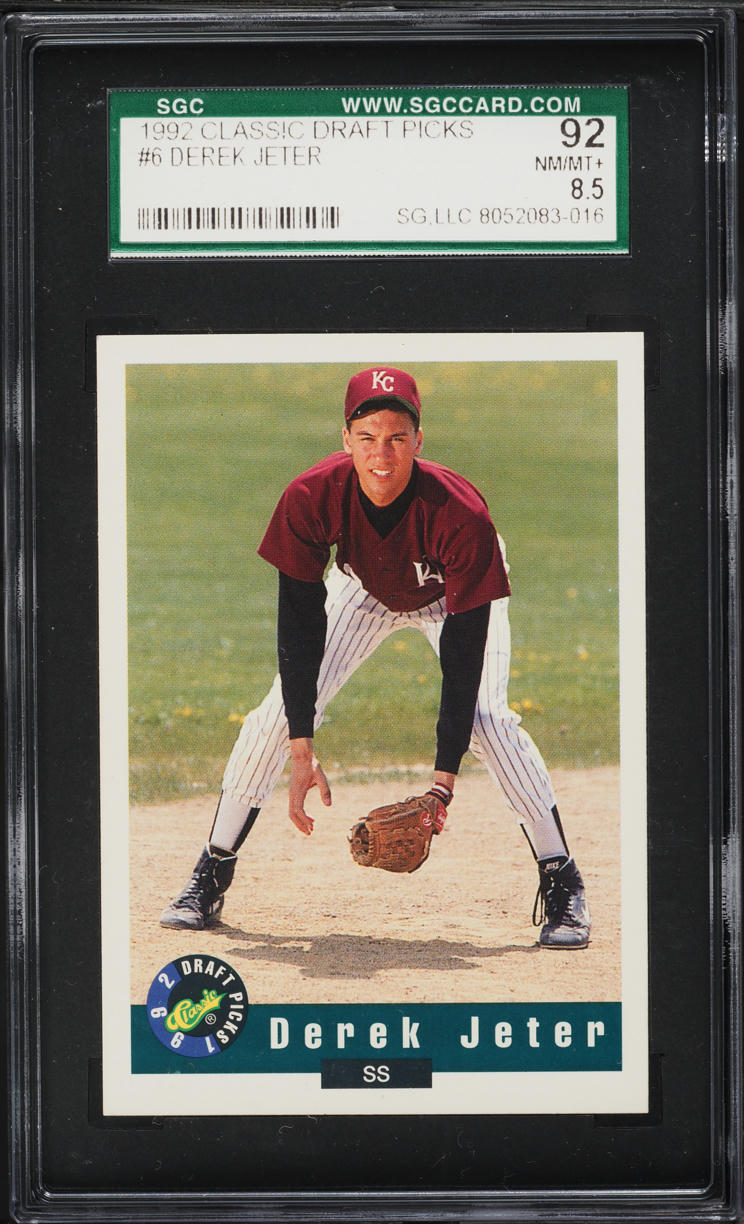 1992 Classic Draft Picks Derek Jeter ROOKIE #6 SGC 8.5 NM-MT+