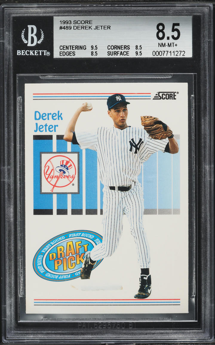 1993 Score Derek Jeter ROOKIE #489 BGS 8.5 NM-MT+