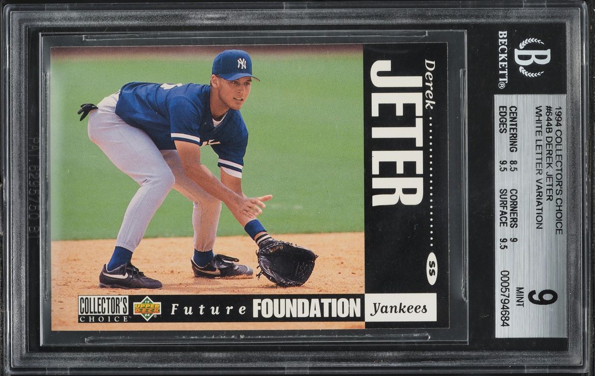 1994 Collector's Choice White Letter Variation Derek Jeter ROOKIE BGS 9 MINT