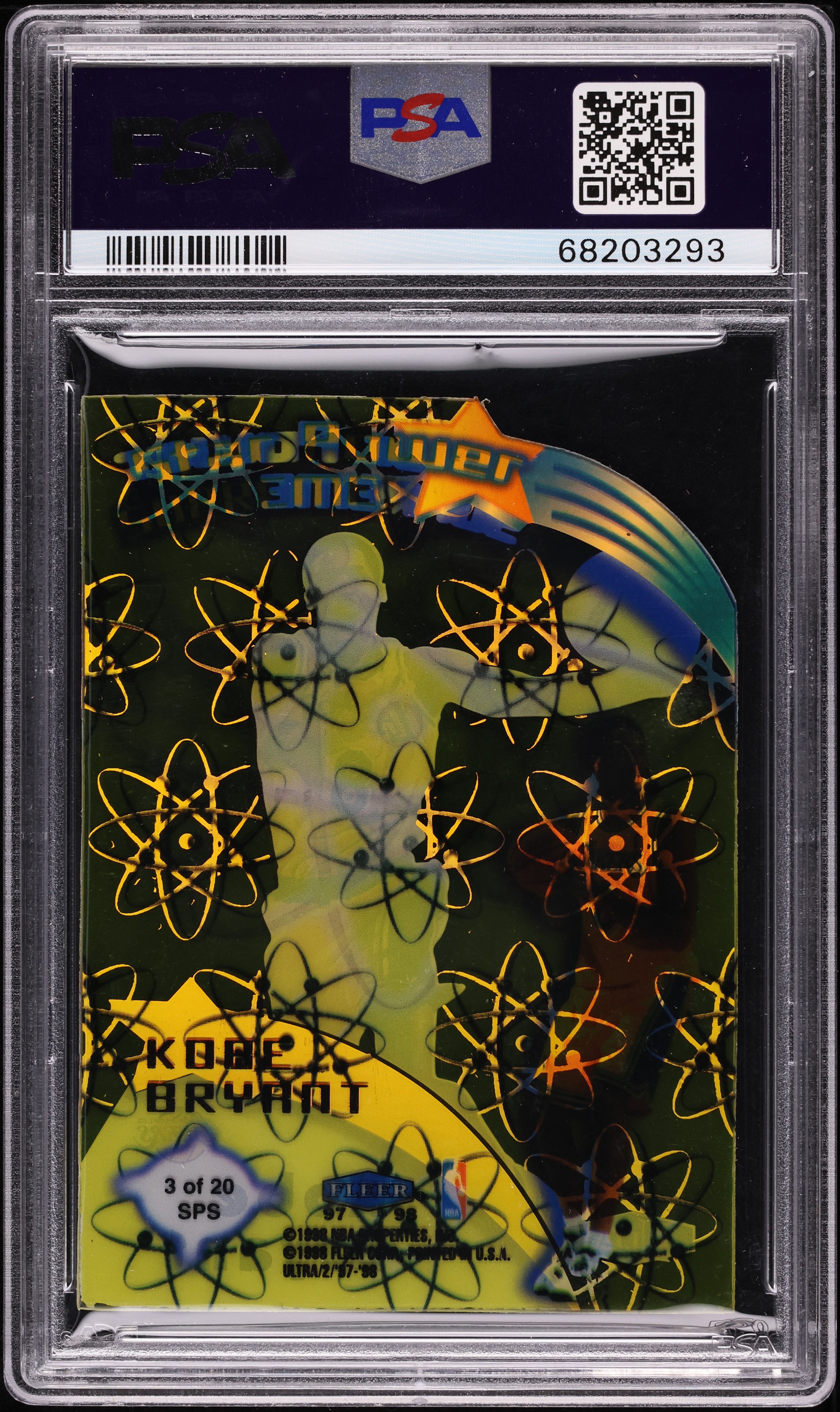1997 Ultra Star Power Supreme Die-Cut Kobe Bryant #3 PSA 8 NM-MT
