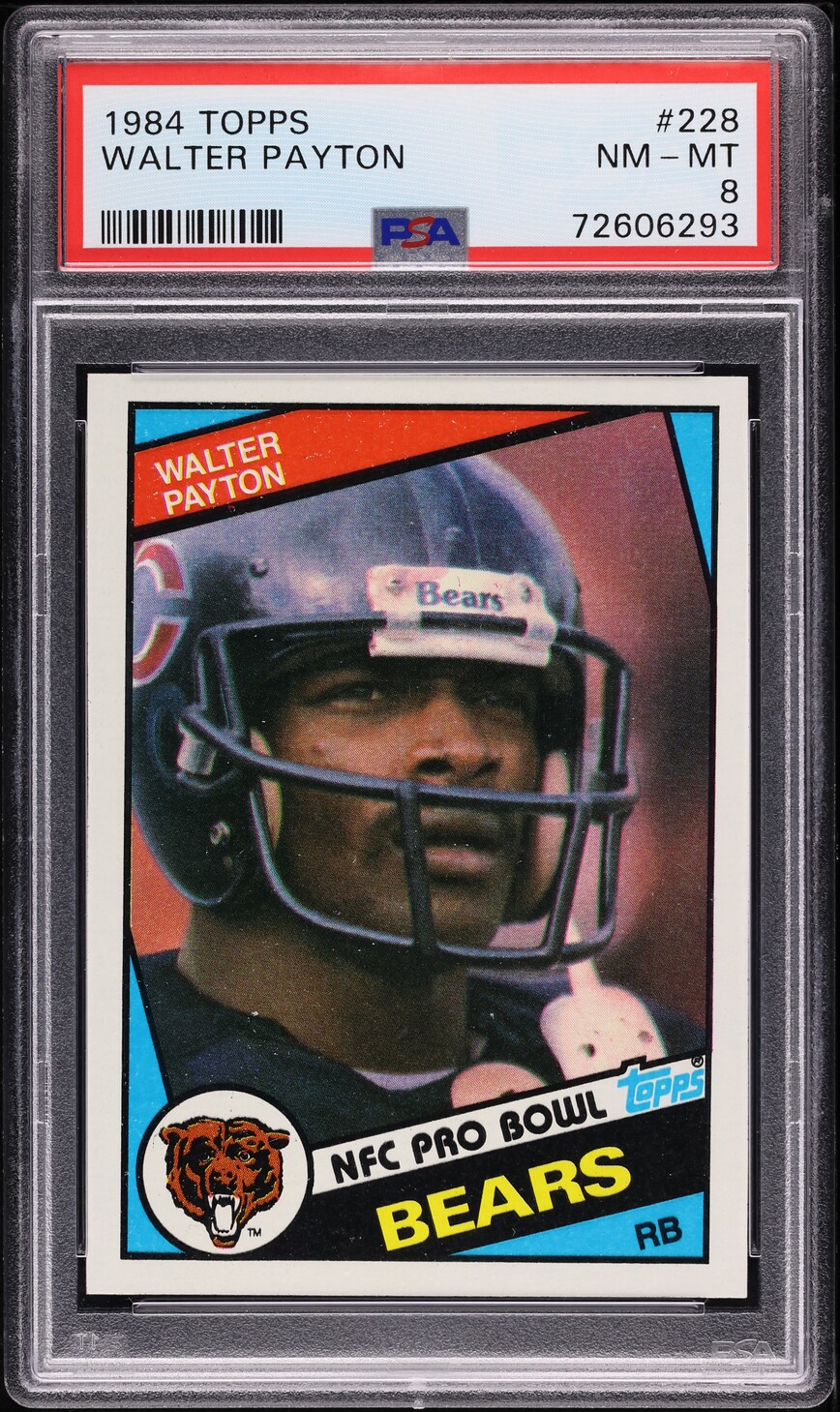 1984 Topps Football Walter Payton #228 PSA 8 NM-MT
