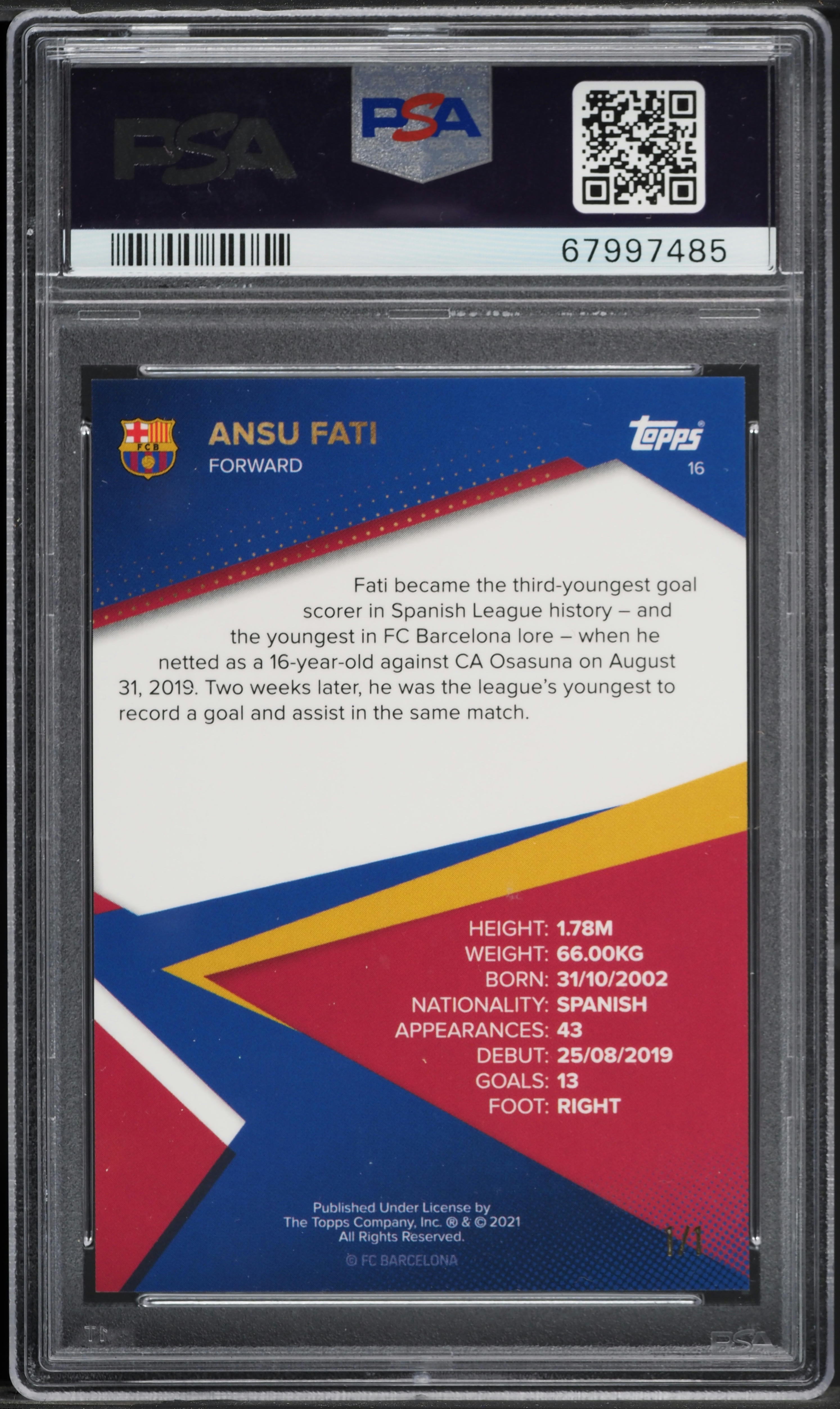 Ansu Fati - FC Barcelona Away Trikot - Signiert (Neu (gemäss