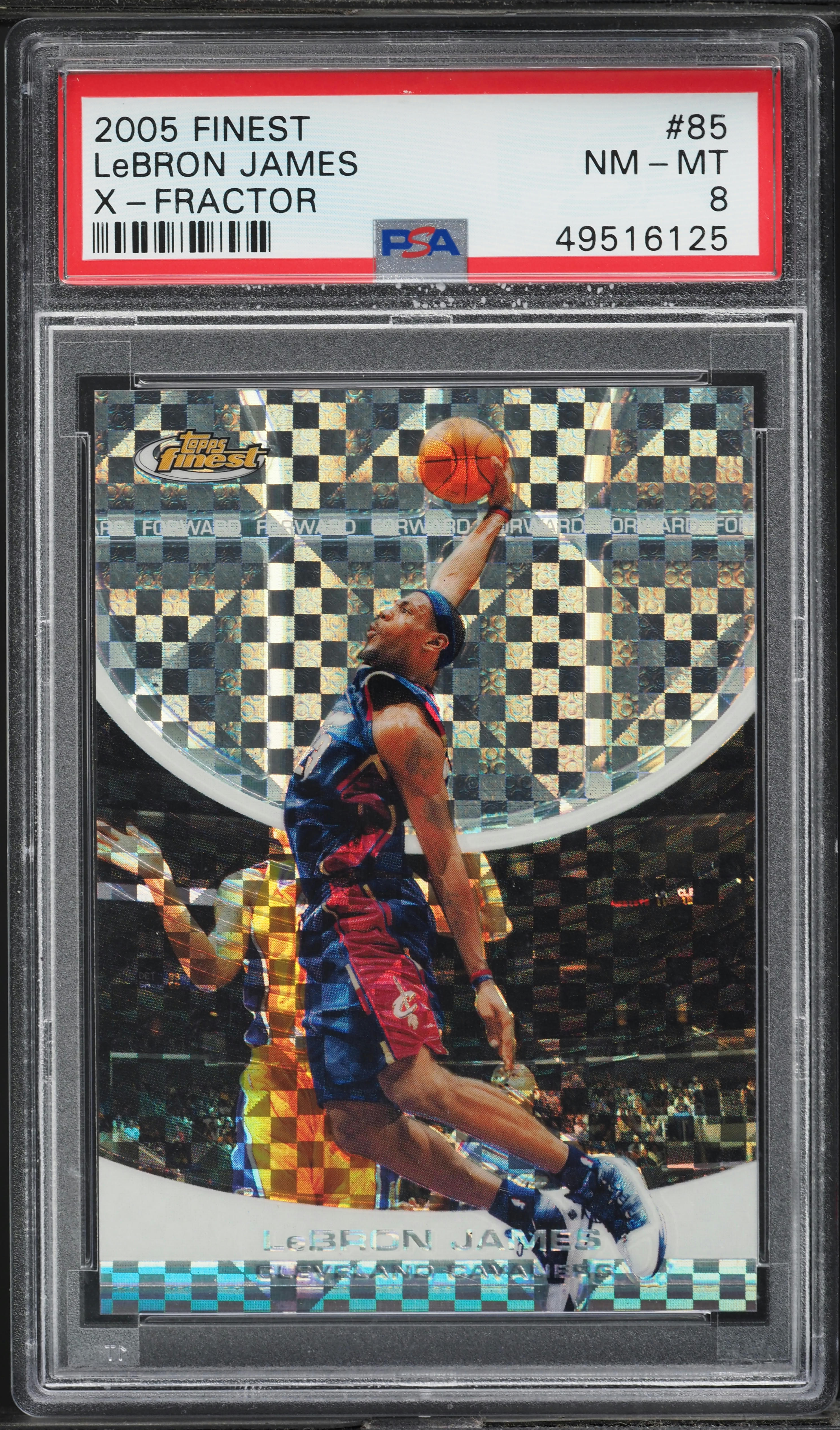 2005 Finest Xfractor LeBron James /229 #85 PSA 8 NM-MT on Fanatics