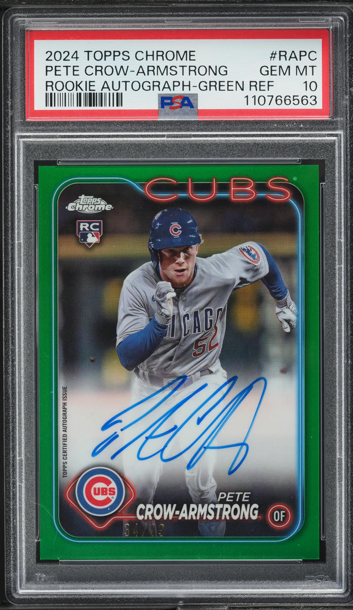 2024 Topps Chrome Green Pete Crow-Armstrong ROOKIE AUTO /99 #RAPC 