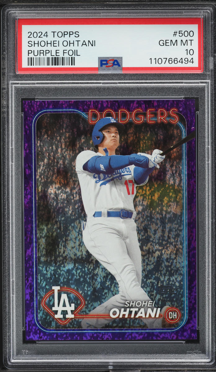 2024 Topps Purple Foil Shohei Ohtani /799 #500 PSA 10 GEM MINT on