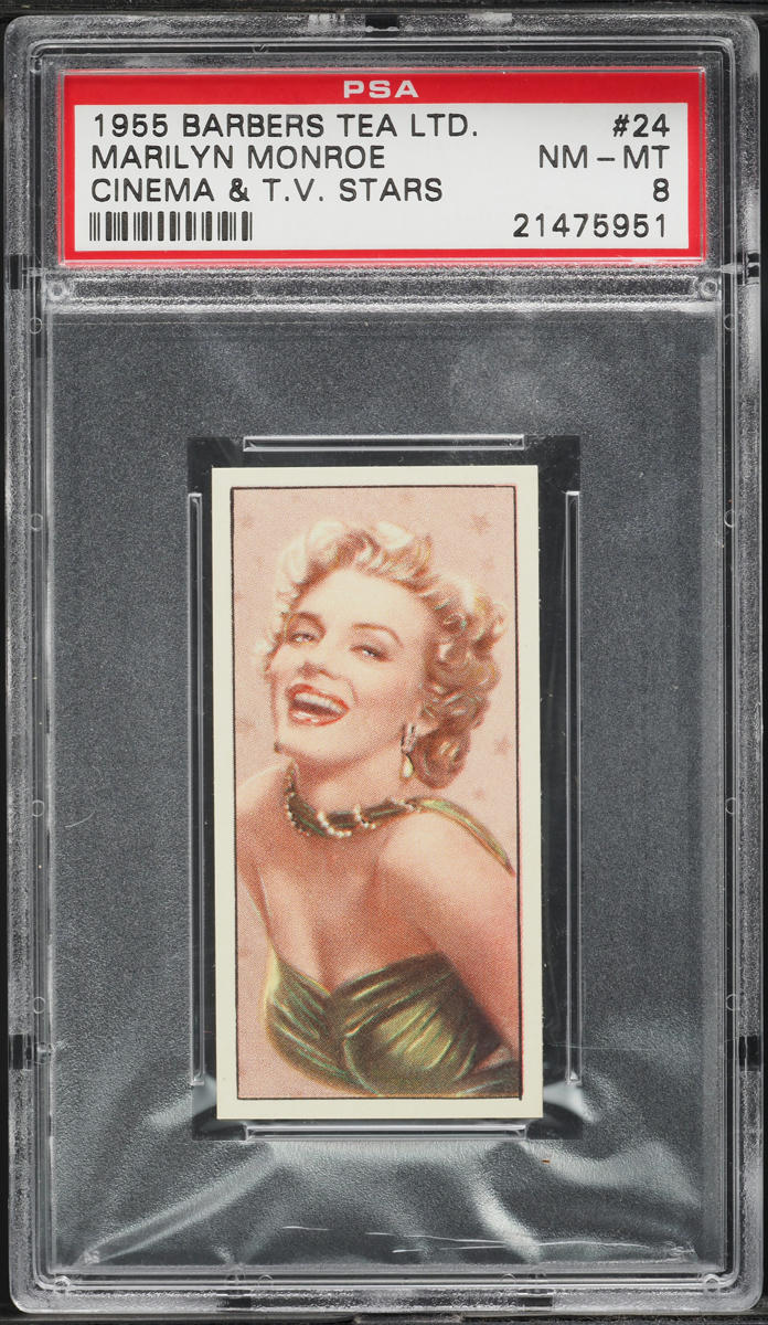 1955 Barbers Tea Ltd. Cinema & T.V. Stars Marilyn Monroe #24 PSA 8 NM-MT