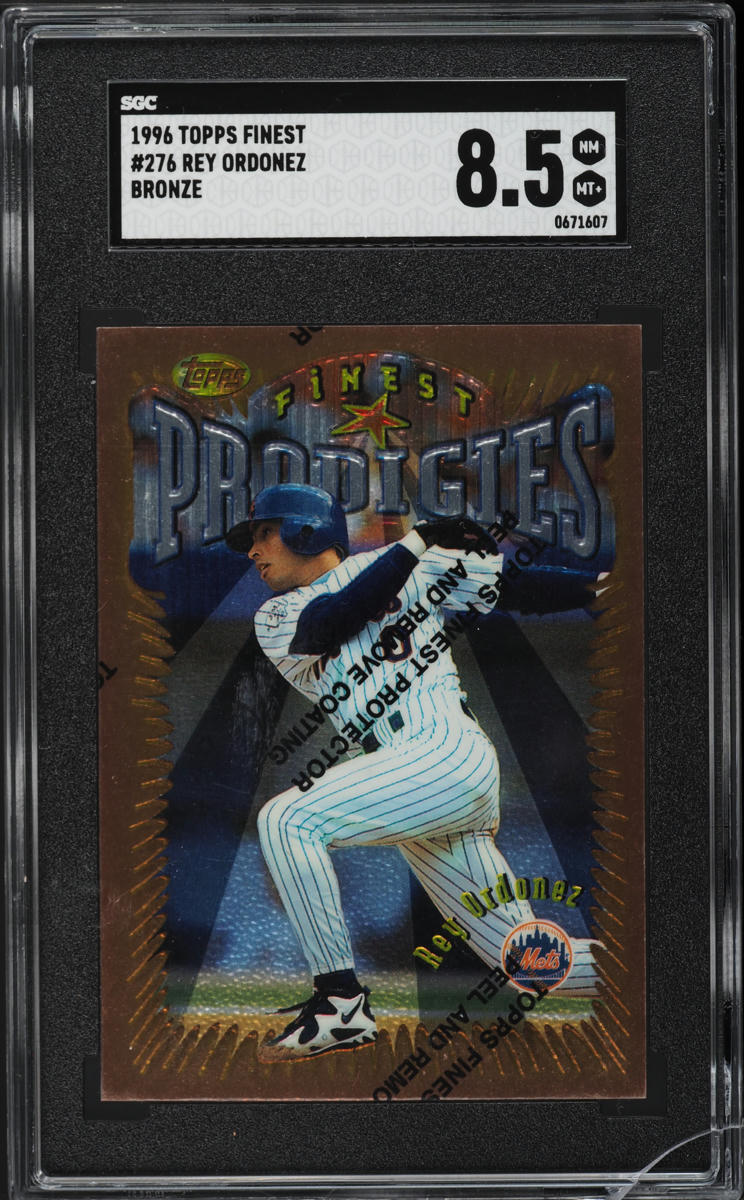 1996 Finest Bronze w/ Coating Rey Ordonez PROSPECT #276 SGC 8.5 NM