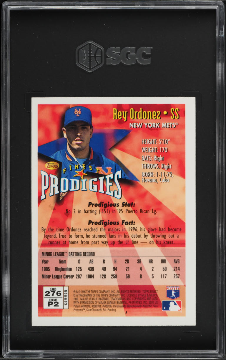 メジャーリーグ　カード　REY ORDONEZ 1996 FLEER REY ORDONEZ #42 OF 50 BOSS '96 BASEBALL CARD | eBay