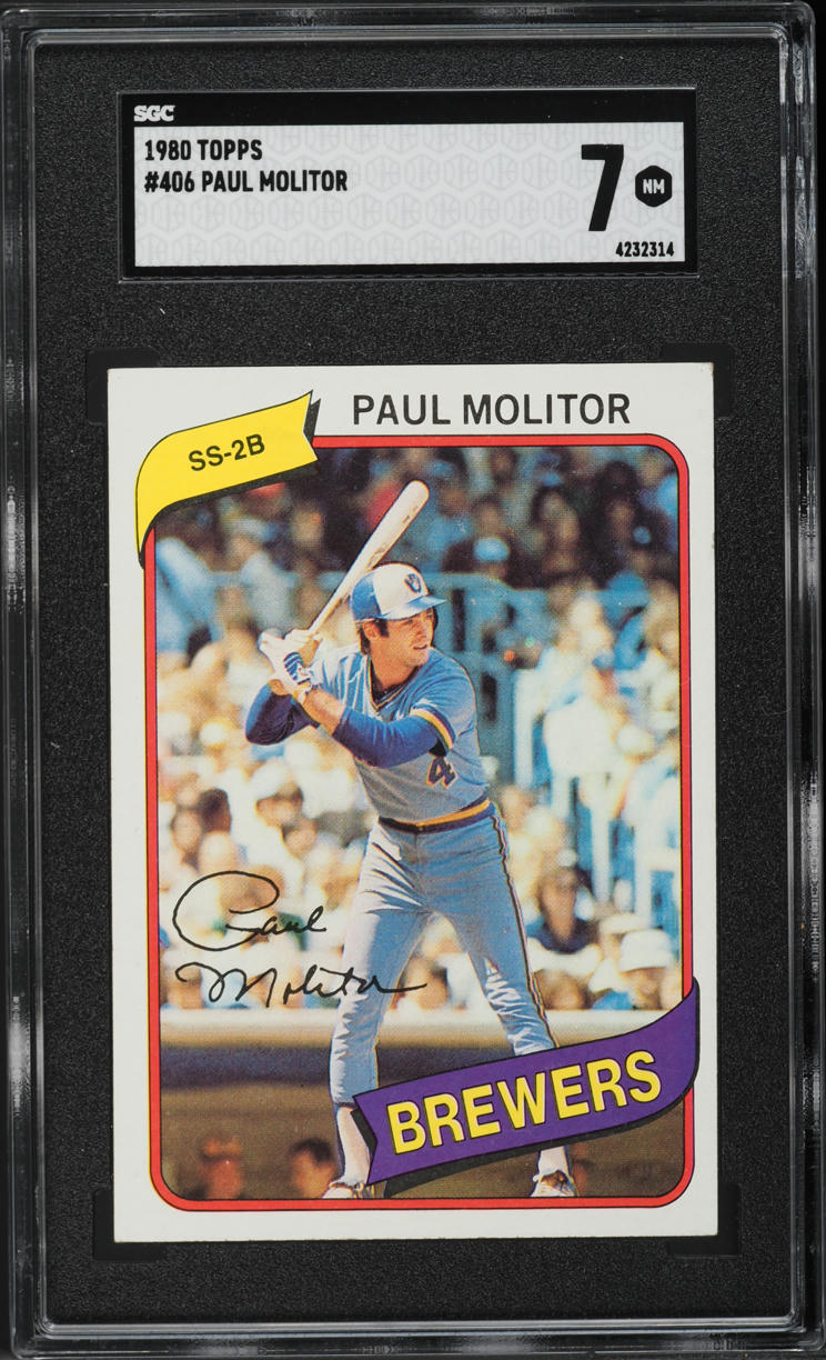 1980 Topps Paul Molitor #406 SGC 7 NRMT