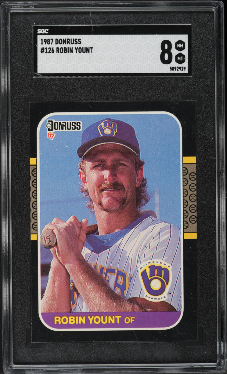 1987 Donruss Robin Yount #126 SGC 8 NM-MT