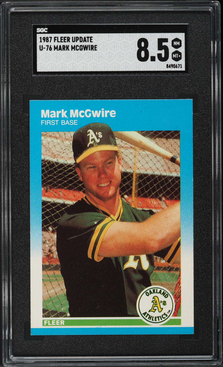 1987 Fleer Update Mark McGwire ROOKIE #U-76 SGC 8.5 NM-MT+