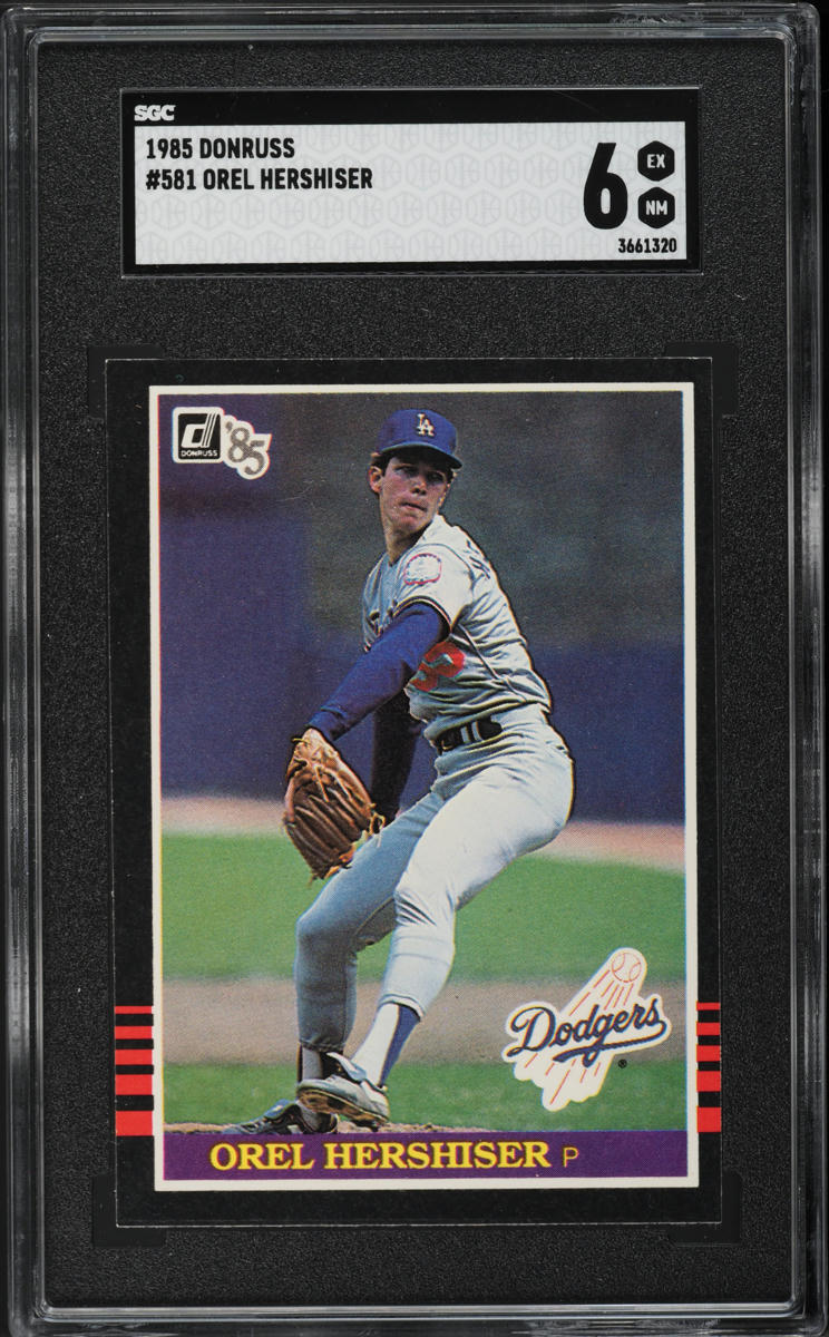 1985 Donruss Orel Hershiser ROOKIE #581 SGC 6 EXMT