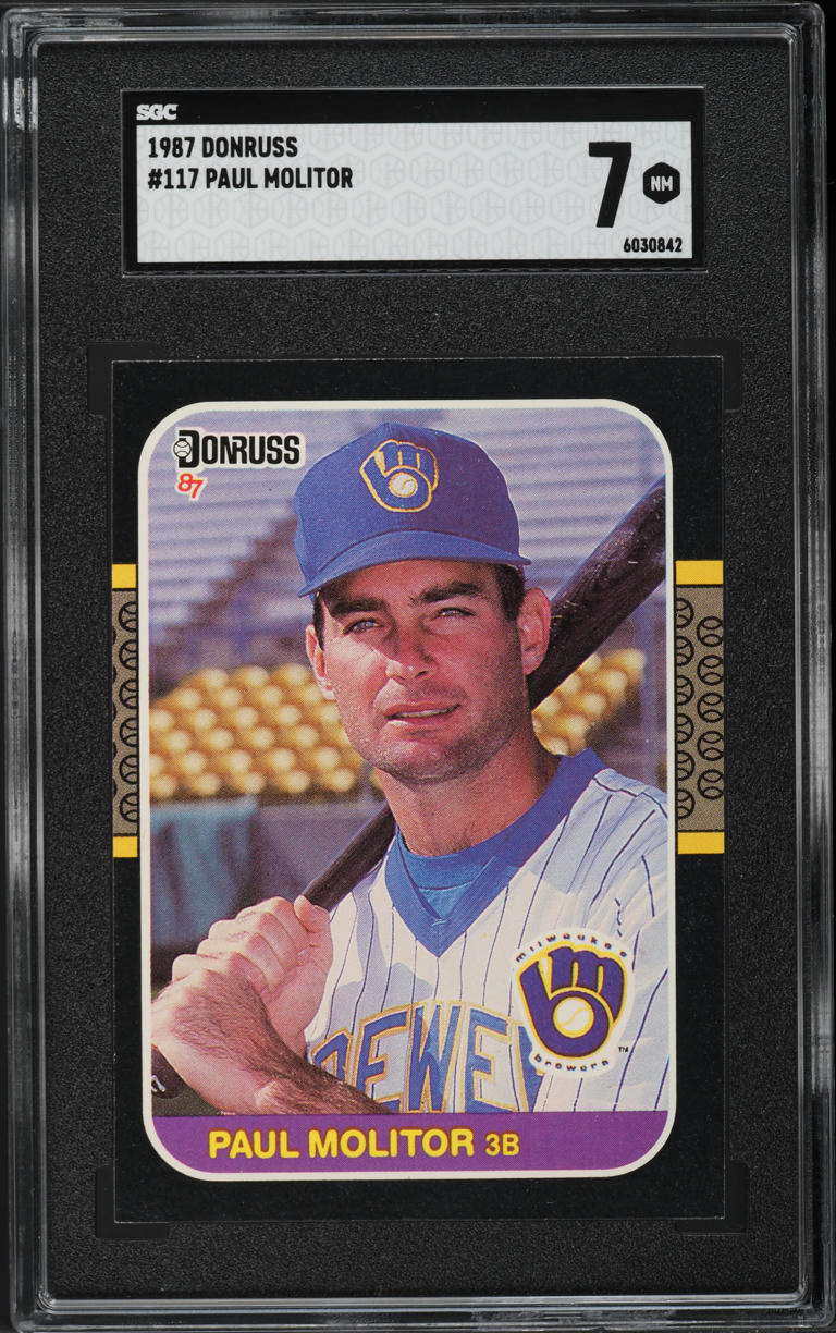 1987 Donruss Paul Molitor #117 SGC 7 NRMT