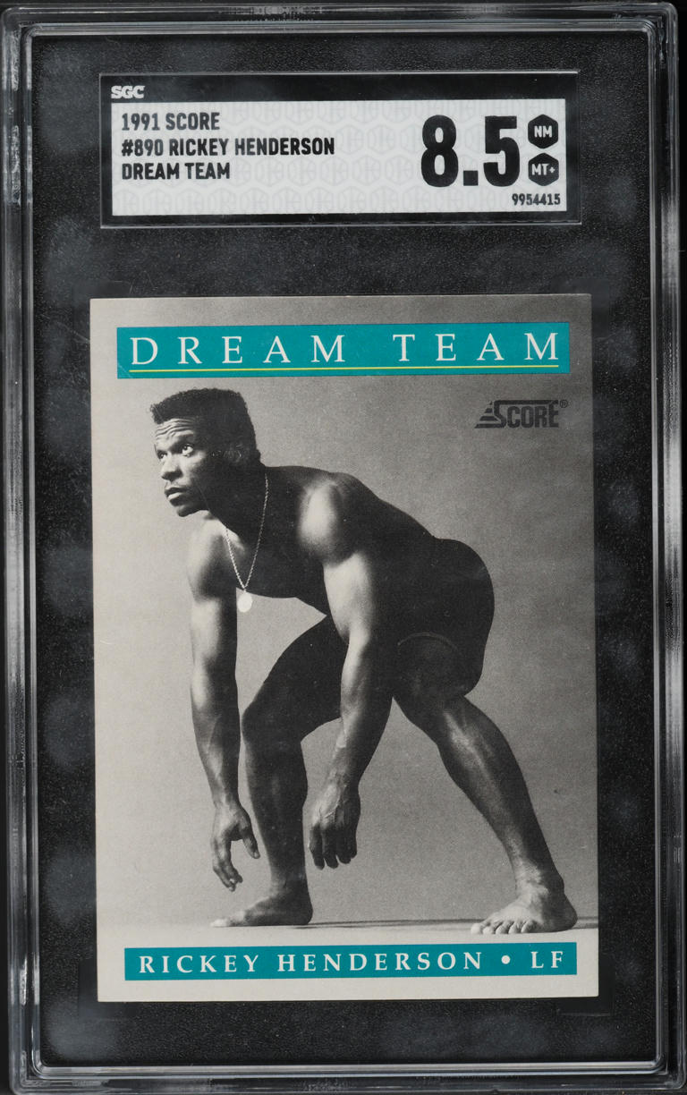1991 Score Dream Team Rickey Henderson #890 SGC 8.5 NM-MT+