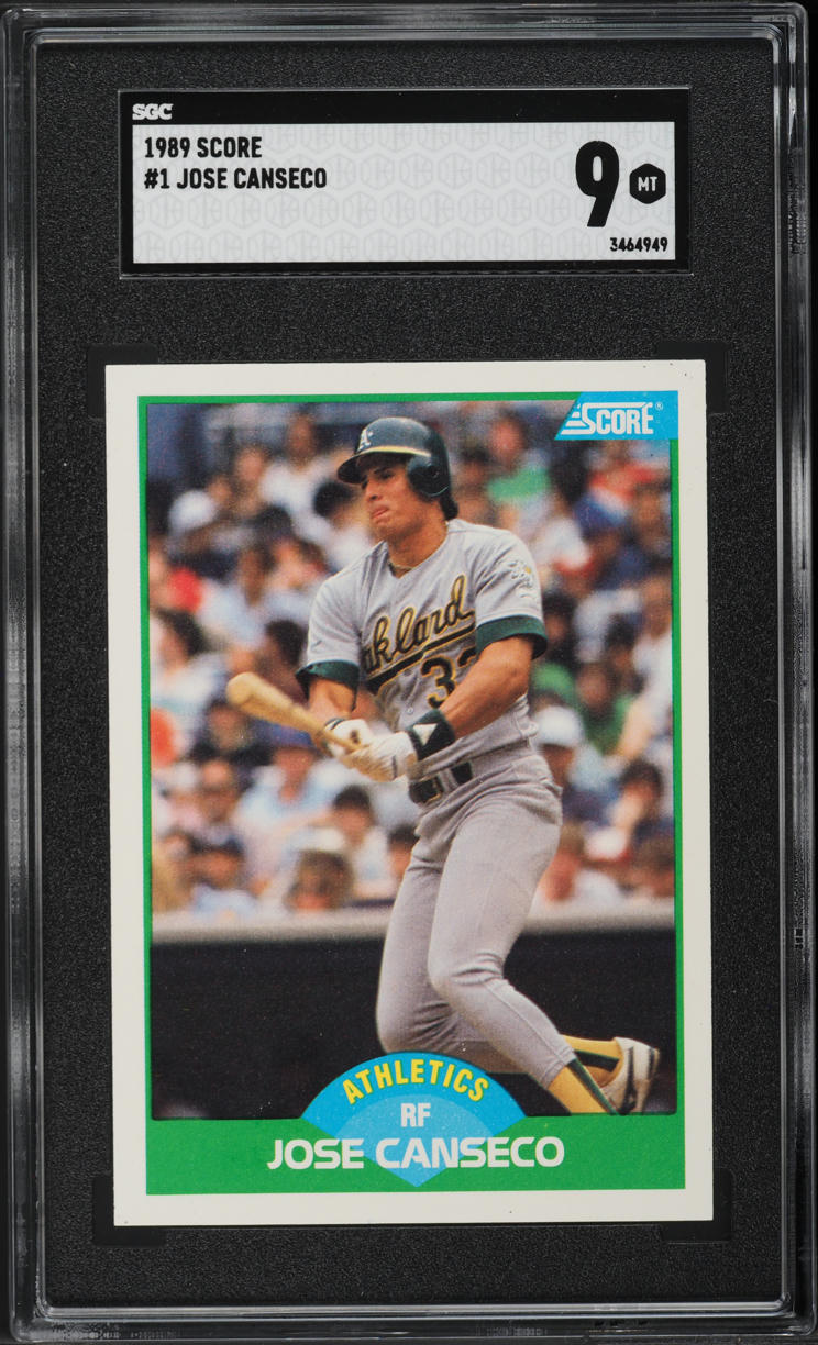 1989 Score Jose Canseco #1 SGC 9 MINT