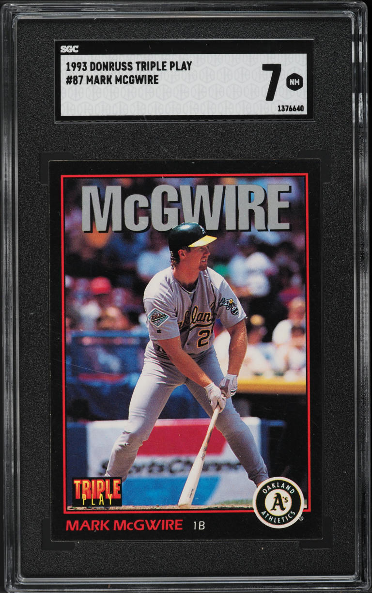 1993 Donruss Triple Play Mark McGwire #87 SGC 7 NRMT