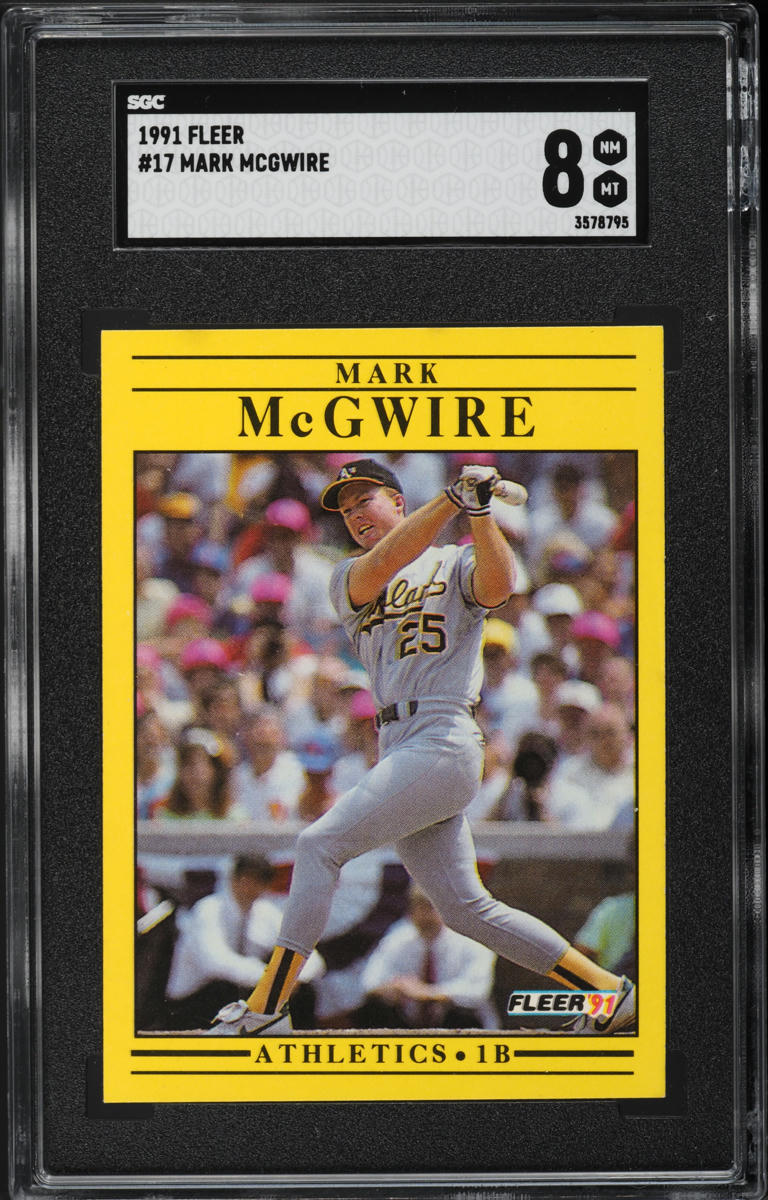 1991 Fleer Mark McGwire #17 SGC 8 NM-MT