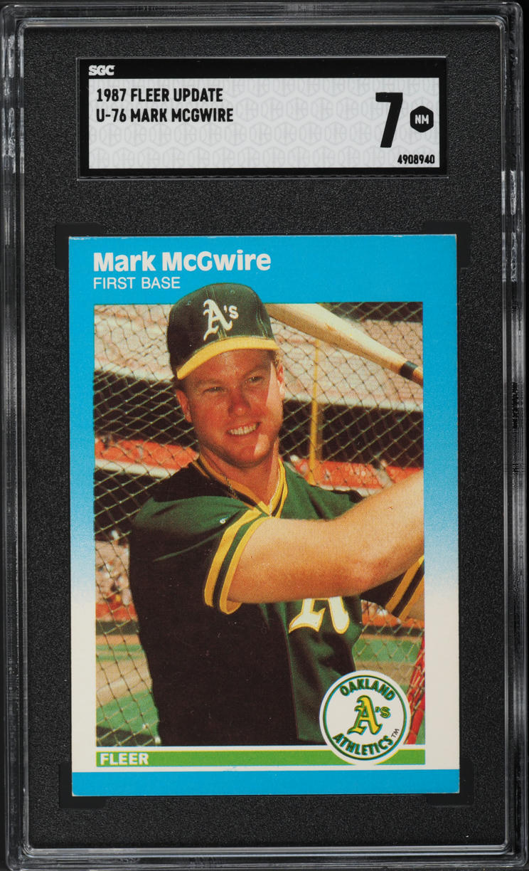 1987 Fleer Update Mark McGwire ROOKIE #U-76 SGC 7 NRMT