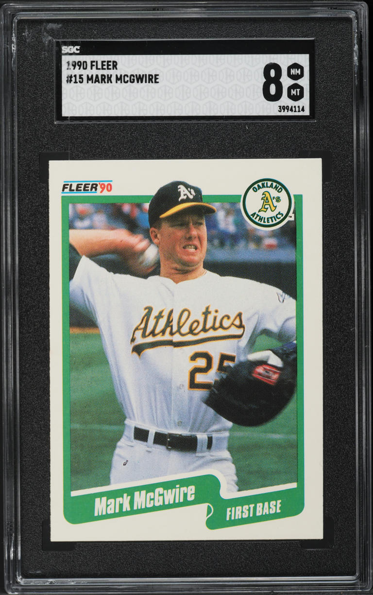 1990 Fleer Mark McGwire #15 SGC 8 NM-MT
