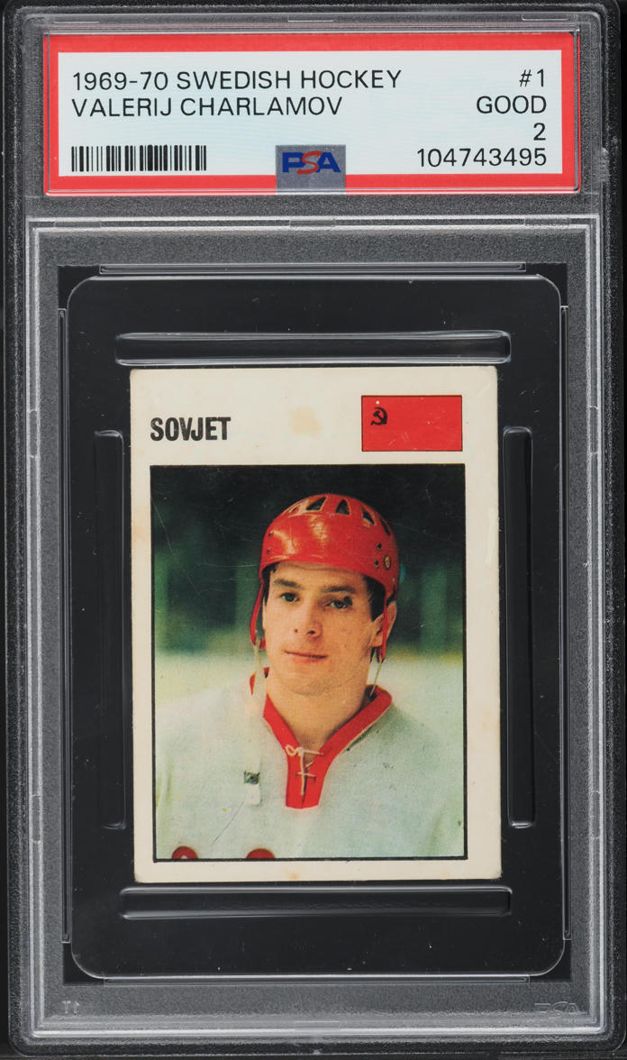 1969 Swedish Hockey Valerij Charlamov ROOKIE #1 PSA 2 GD
