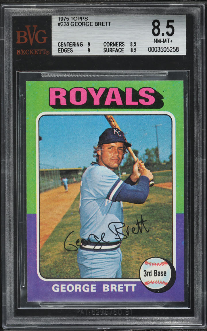 1975 Topps George Brett ROOKIE #228 BVG 8.5 NM-MT+