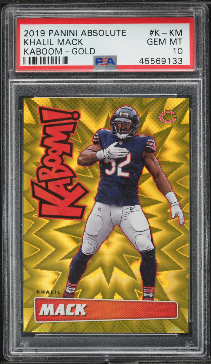 2019 Absolute Kaboom! Gold Khalil Mack /10 #K-KM PSA 10 GEM MINT