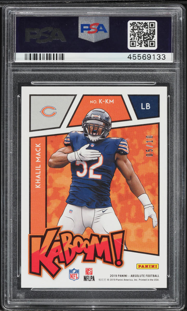 2019 Absolute Kaboom! Gold Khalil Mack /10 #K-KM PSA 10 GEM MINT
