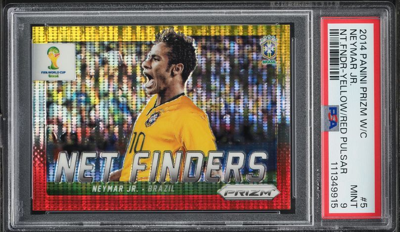 2014 Panini Prizm World Cup Net Finders Yellow Red Pulsar Neymar