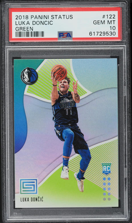 2018 Panini Status Green Luka Doncic ROOKIE #122 PSA 10 GEM MINT