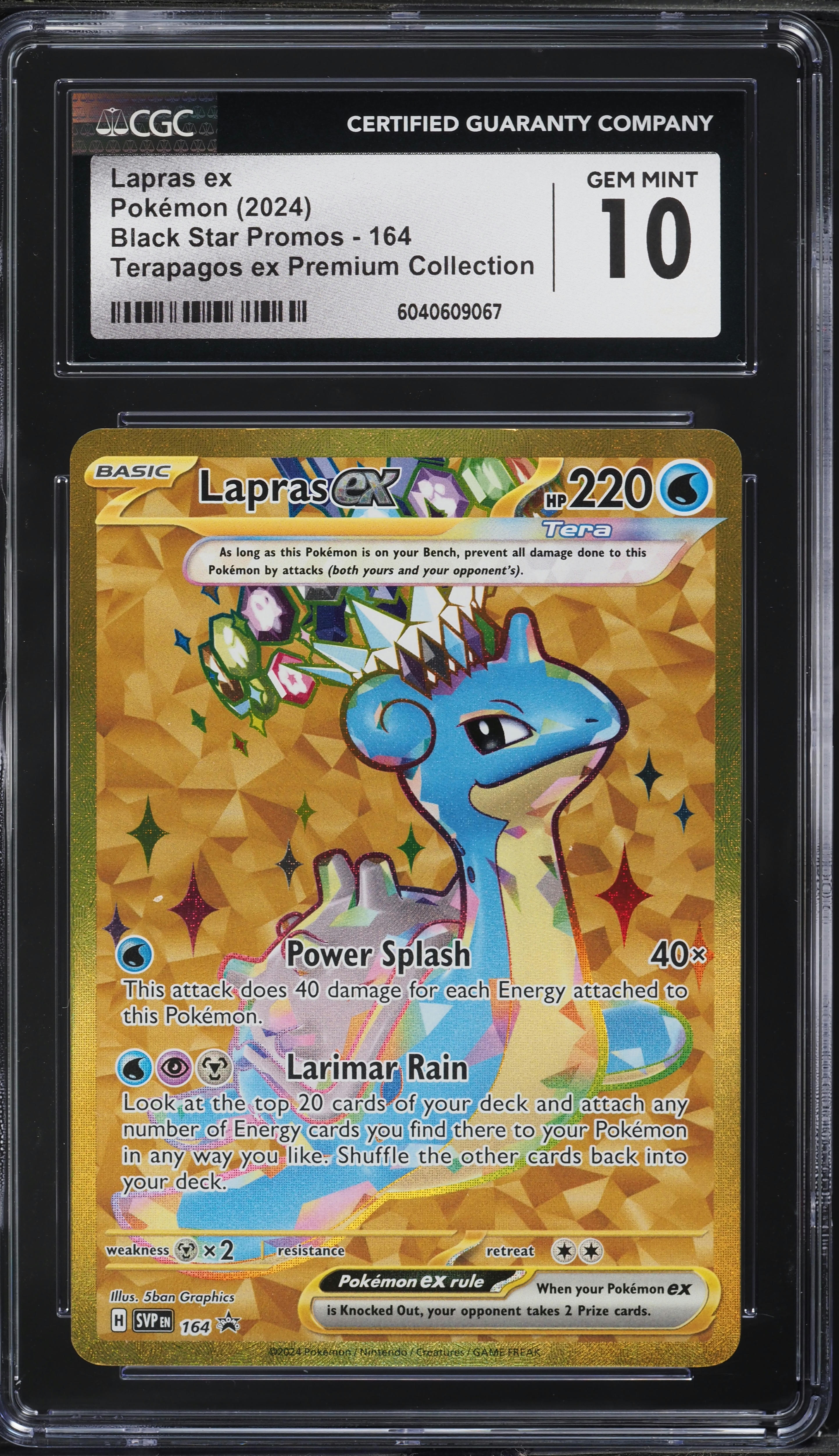 2024 Pokemon SV Black Star Promo Premium Collection Lapras ex #164 CGC 10  GEM on Fanatics Collect
