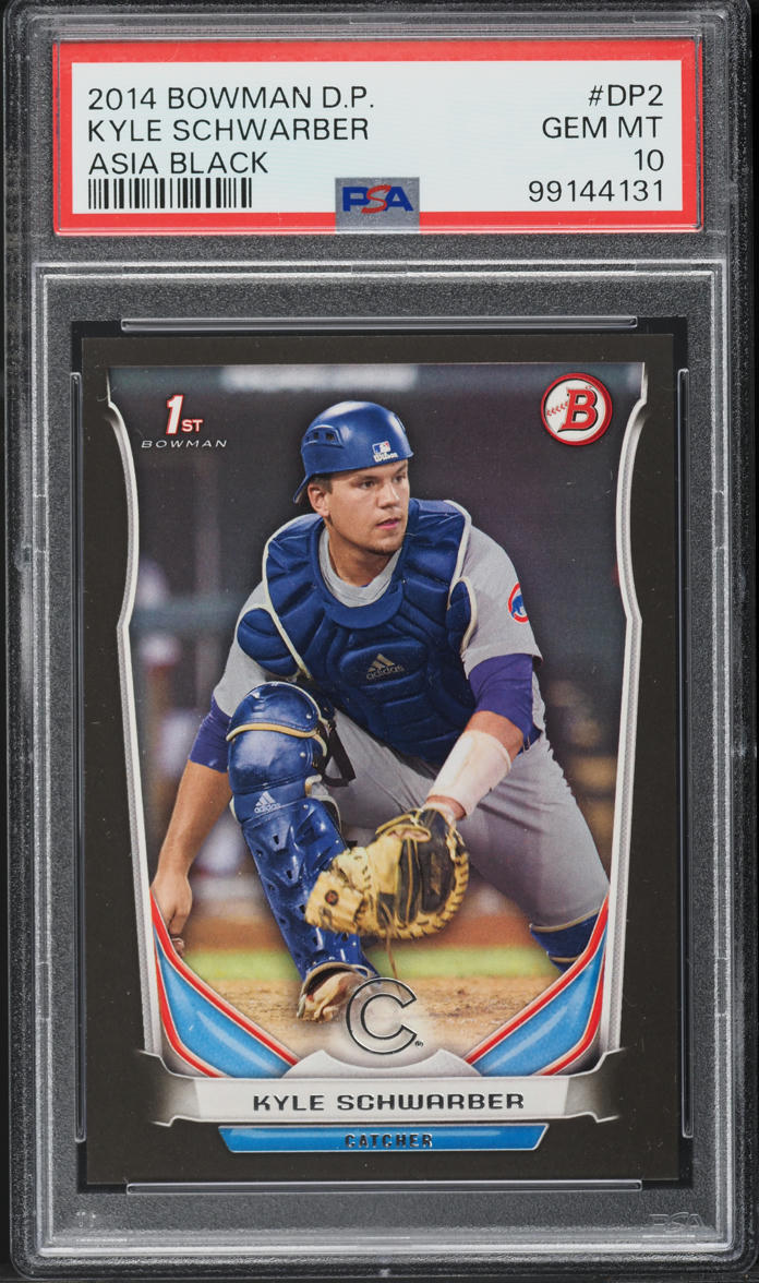 2014 Bowman Draft Picks Asia Black Kyle Schwarber PROSPECT #DP2 PSA 10 GEM MINT
