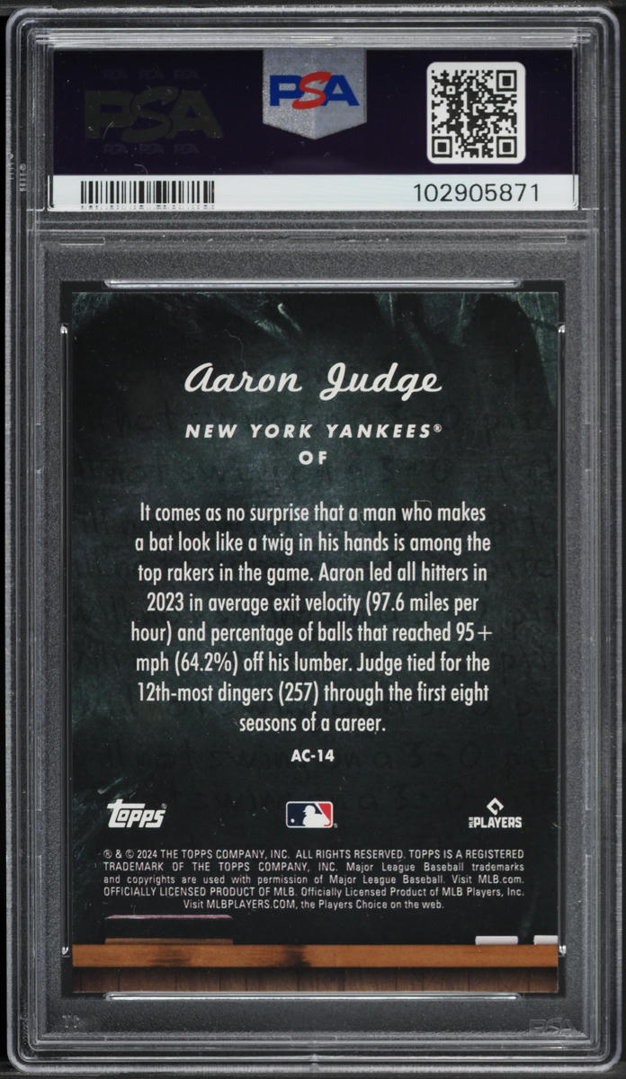2024 Topps Update All Class Aaron Judge #AC-14 PSA 10 GEM MINT