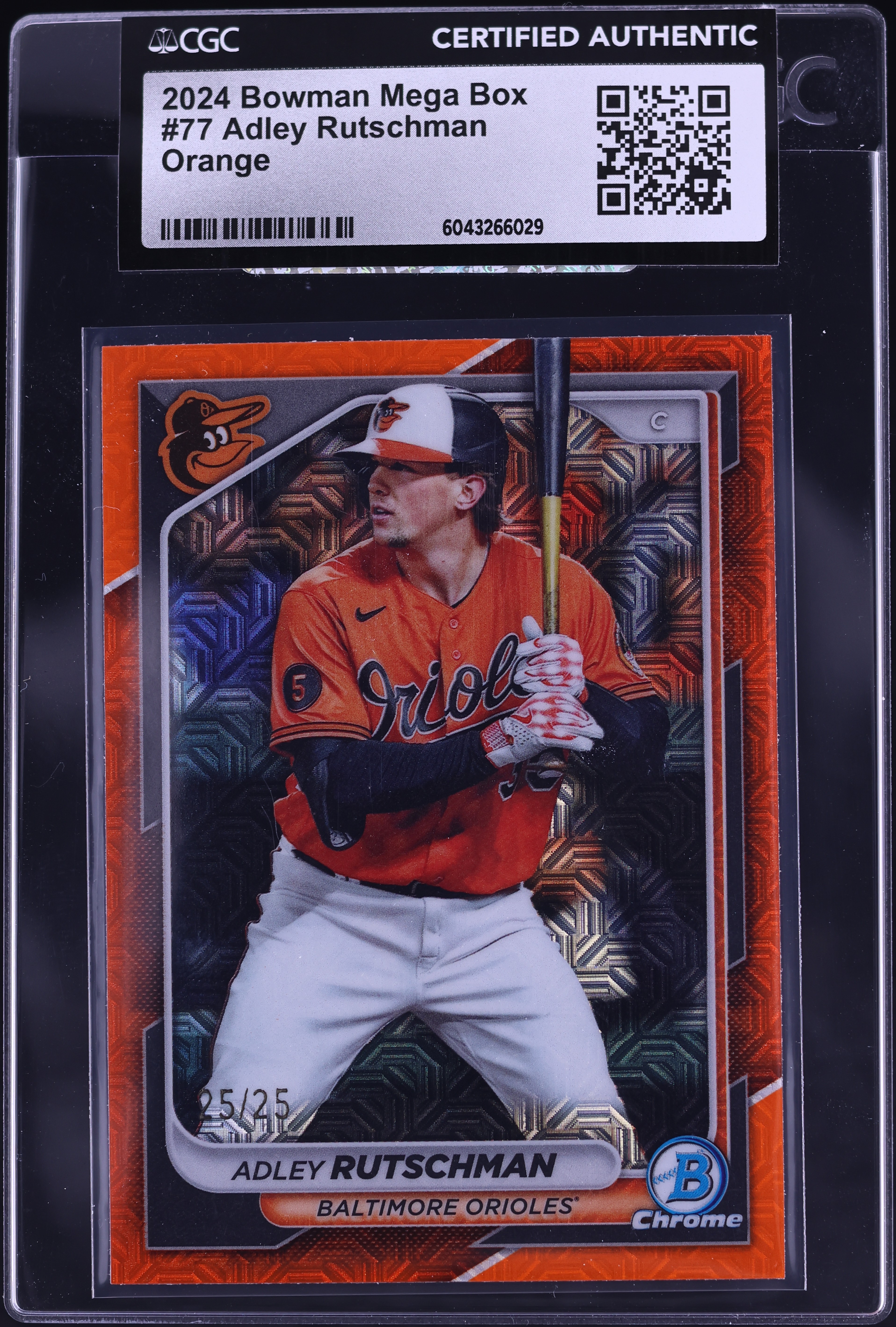 2024 Bowman Chrome Mega Box Orange Adley Rutschman 25/25 #77 CGC
