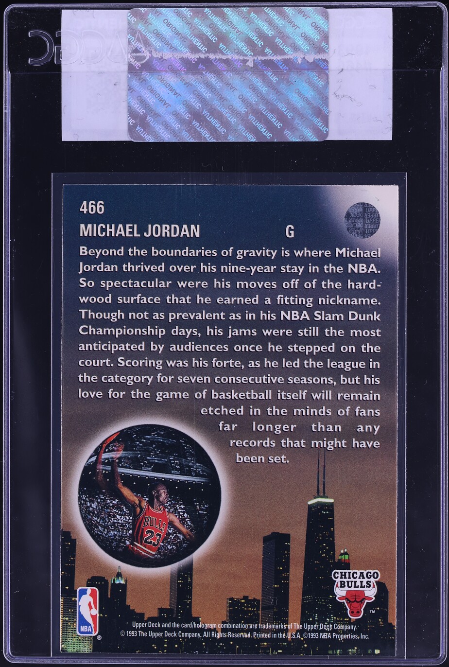 1993 Upper Deck Skylights Michael Jordan #466 CGC AUTH