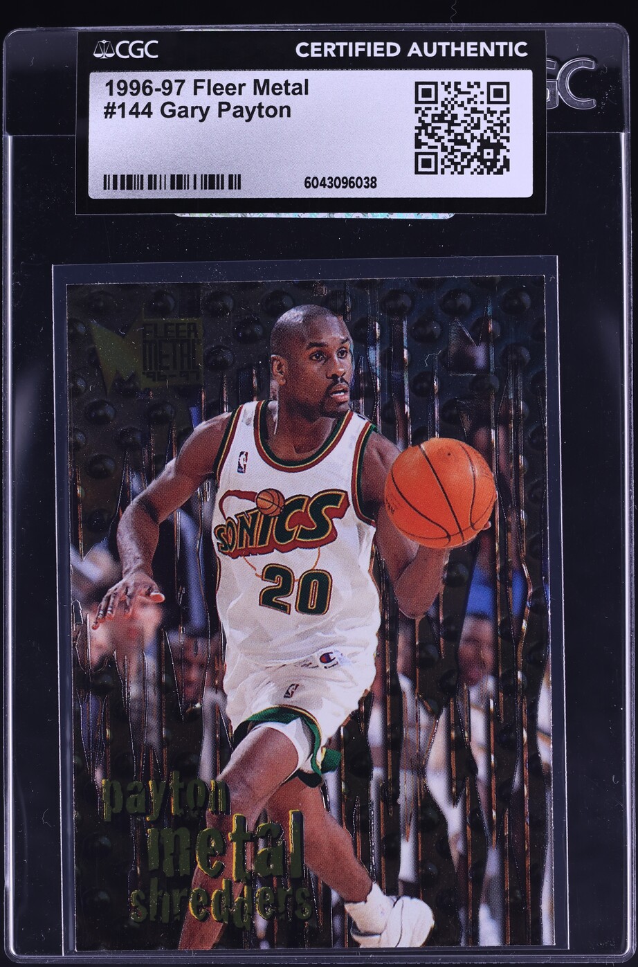 1996 Metal Basketball Gary Payton #144 CGC AUTH