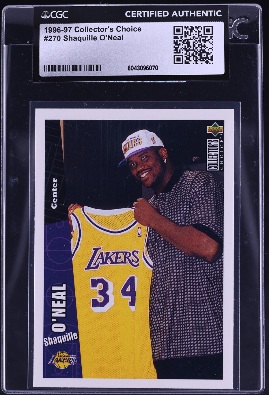 1996 Collector's Choice Shaquille O'Neal #270 CGC AUTH