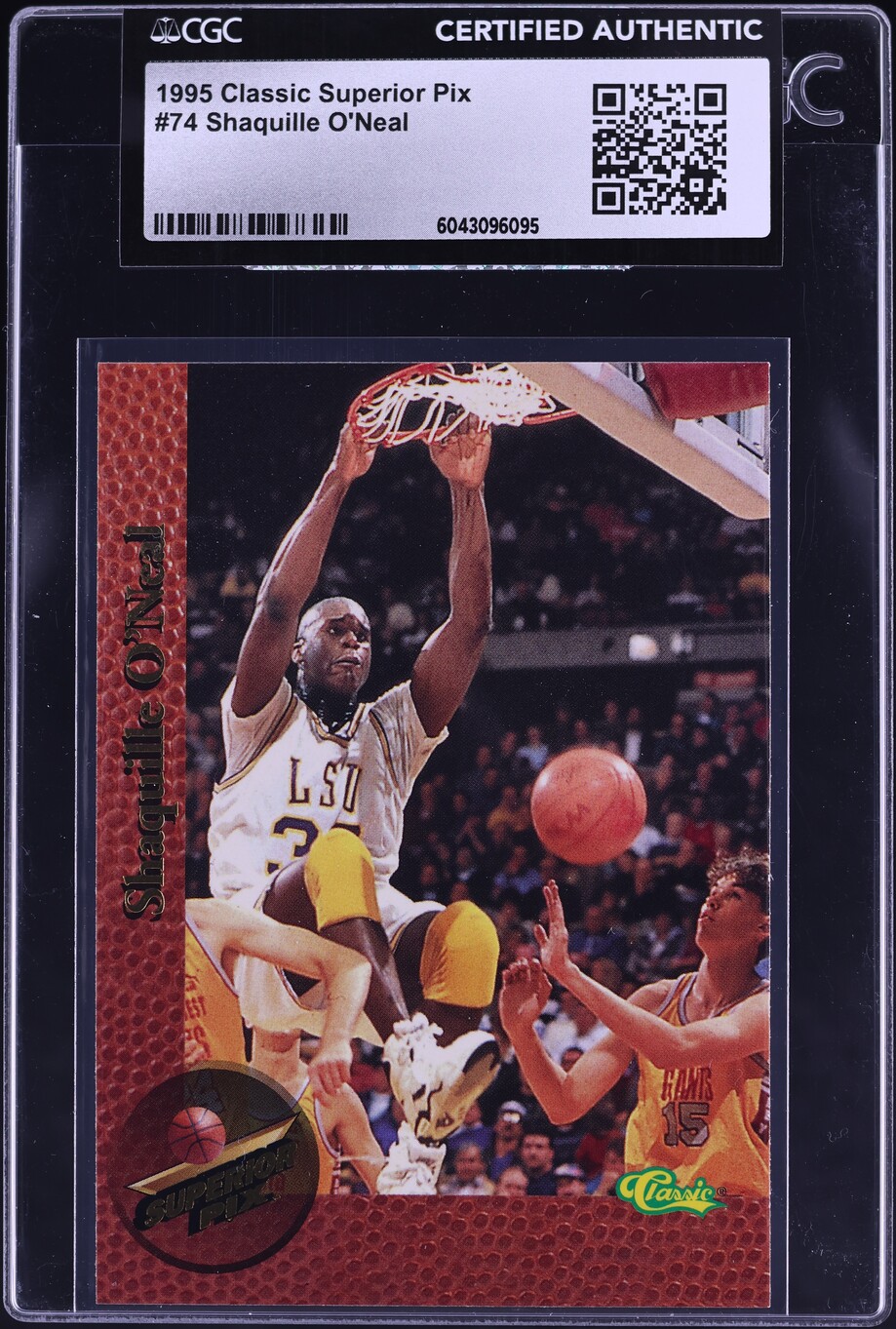 1995 Classic Superior Pix Shaquille O'Neal #74 CGC AUTH