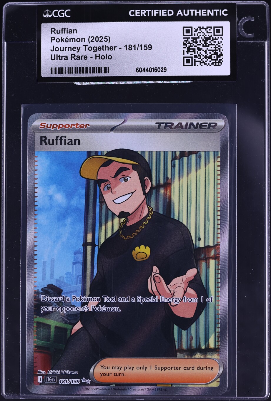 ruffian pokemon card 181/159 Sv09: Journey Together Holo Battle Partners Ruffian Trainer English Pokemon Card Ruffian Full