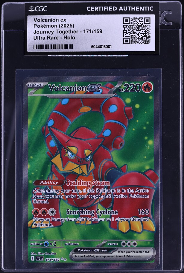 2025 Pokemon SV Journey Together Full Art Volcanion ex #171 CGC
