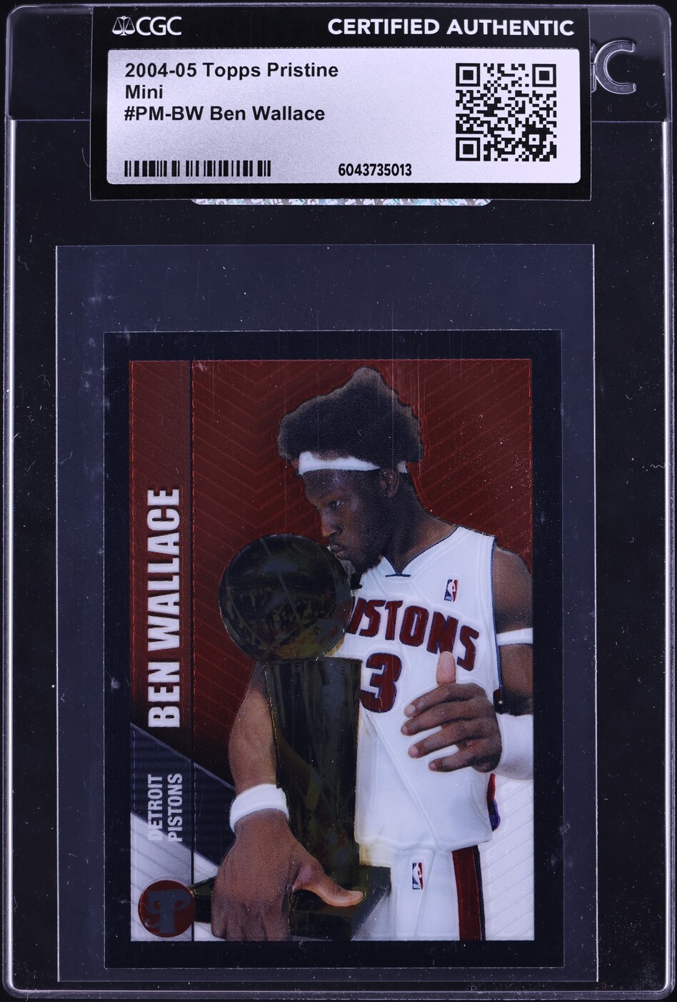 2004 Topps Pristine Mini Ben Wallace #PM-BW CGC AUTH