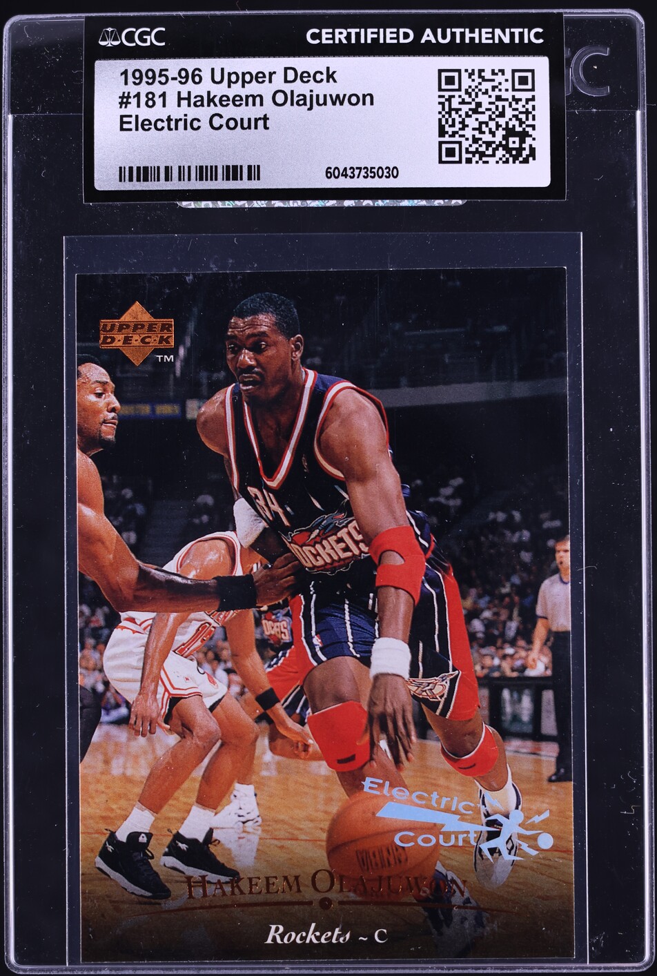 1995 Upper Deck Electric Court Hakeem Olajuwon #181 CGC AUTH