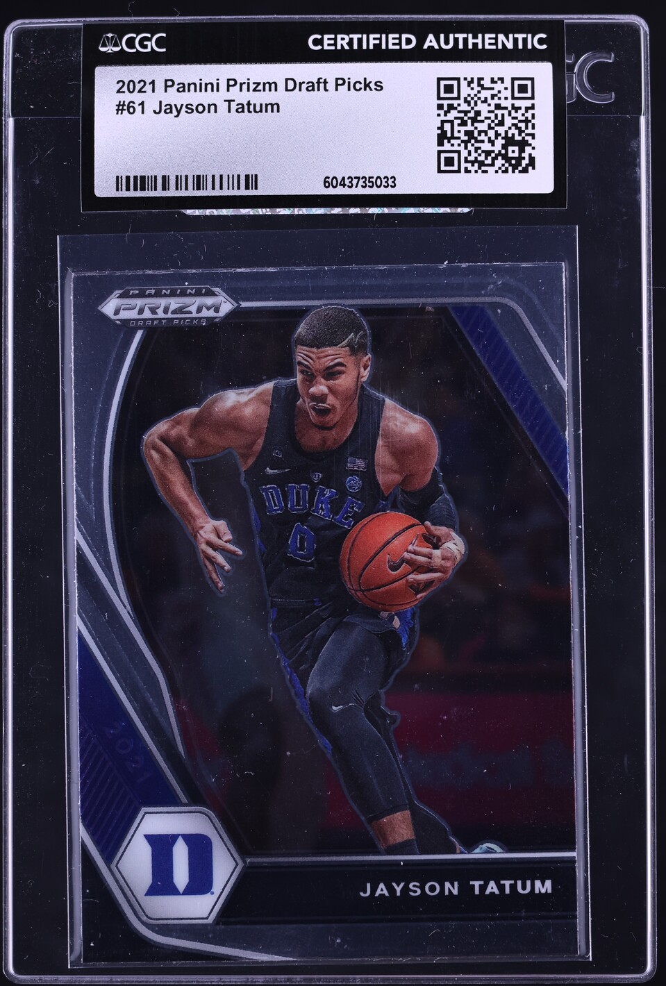 2021 Panini Prizm Draft Picks Jayson Tatum #61 CGC AUTH