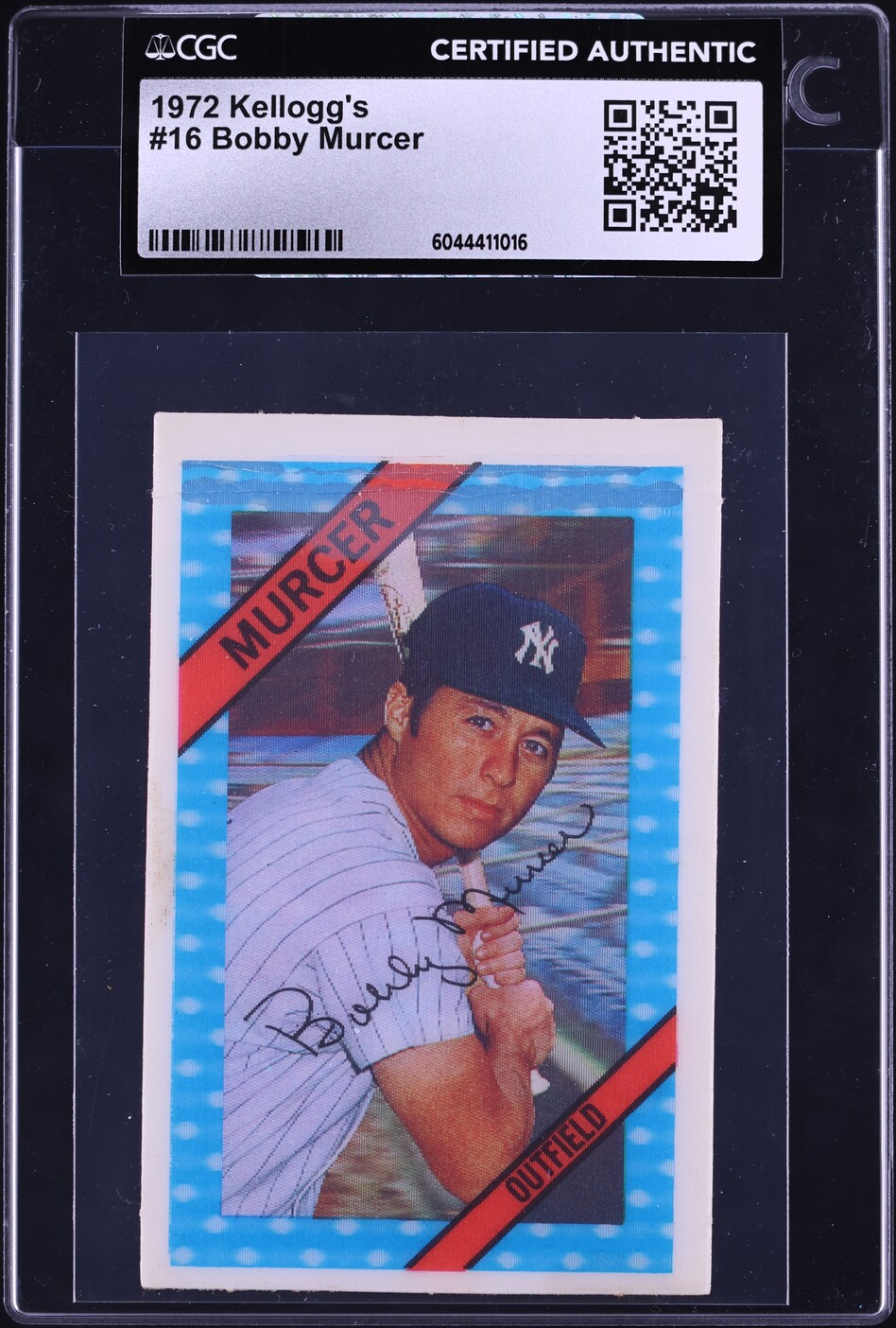 1972 Kellogg's Bobby Murcer #16 CGC AUTH