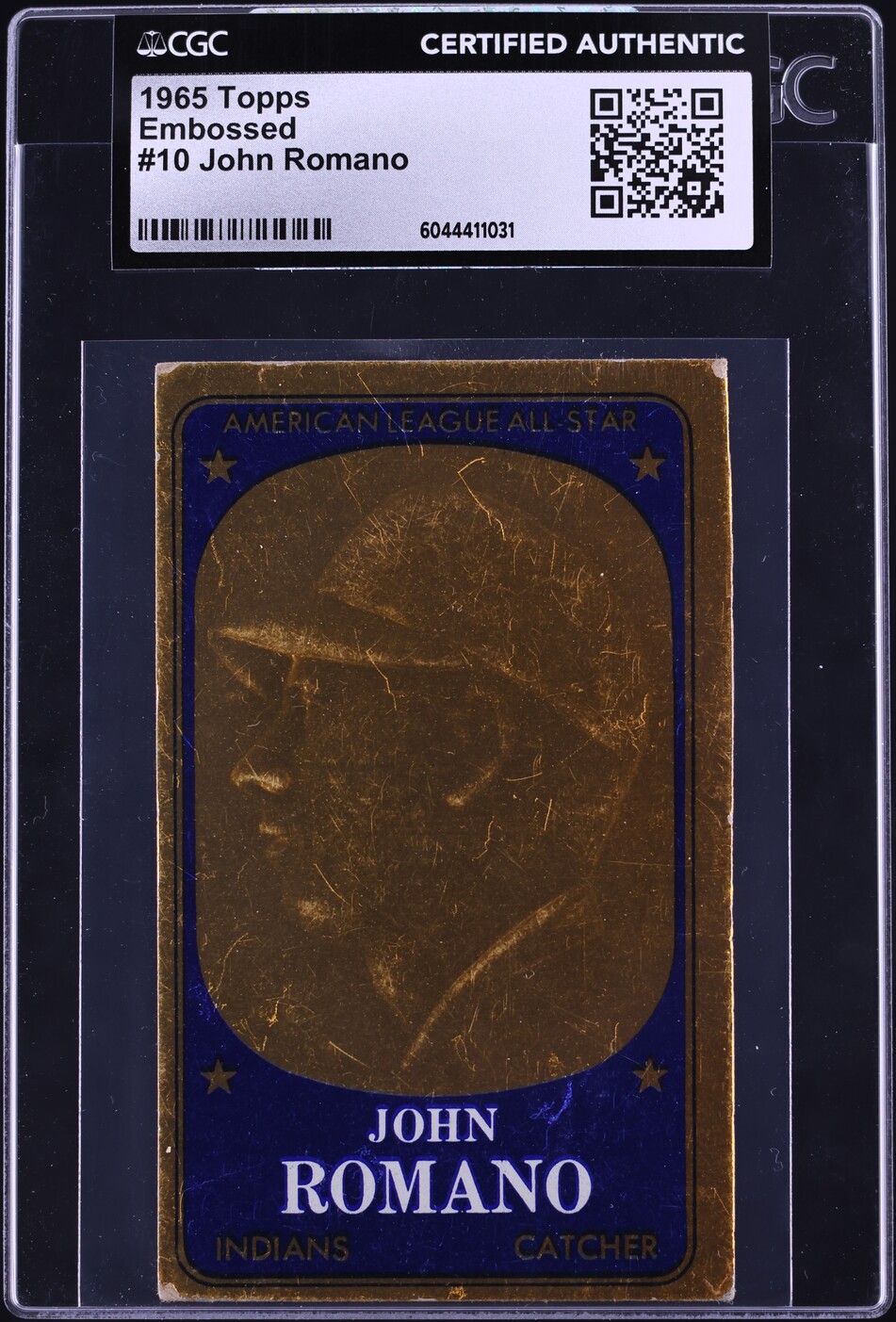 1965 Topps Embossed John Romano #10 CGC AUTH