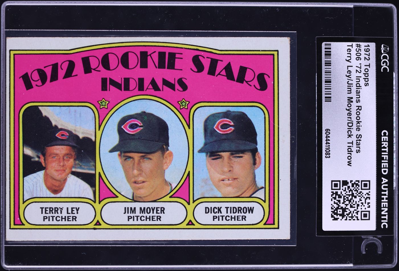 1972 Topps Indians Rookies #506 CGC AUTH