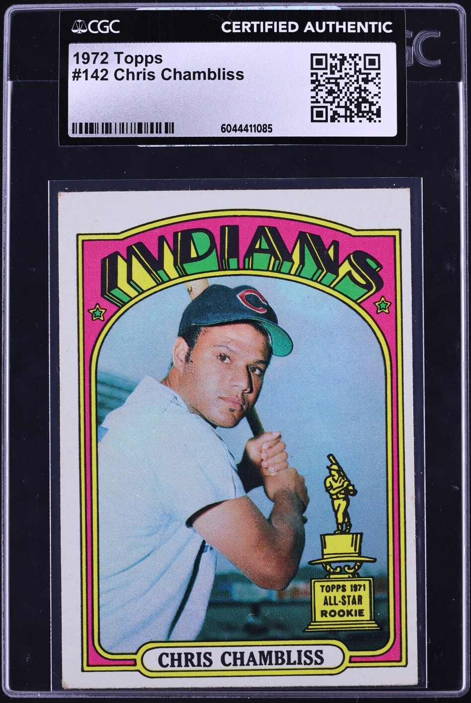 1972 Topps Chris Chambliss ROOKIE #142 CGC AUTH