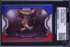 2020 Panini Prizm Red White & Blue LeBron James #1 CGC AUTH on