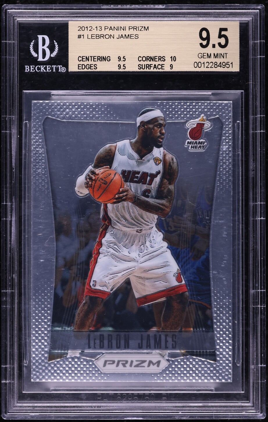 2012 Panini Prizm LeBron James #1 BGS 9.5 GEM MINT