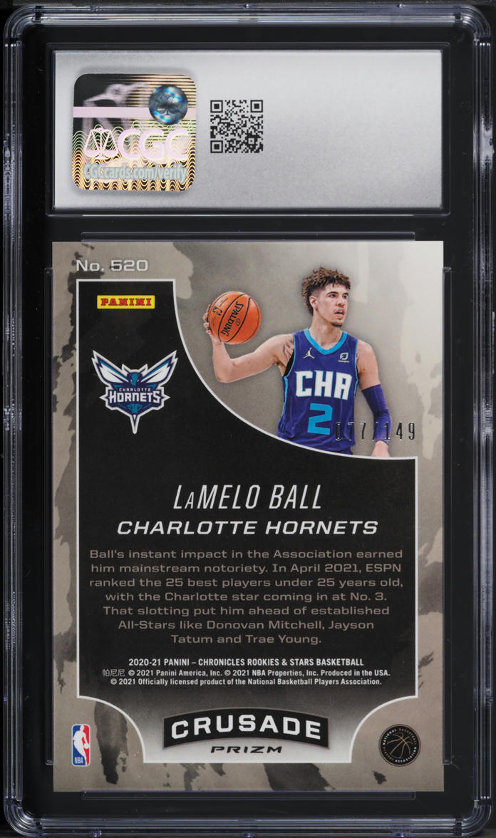 2020 Panini Chronicles Crusade Red LaMelo Ball ROOKIE /149 #520 CGC 9 MINT