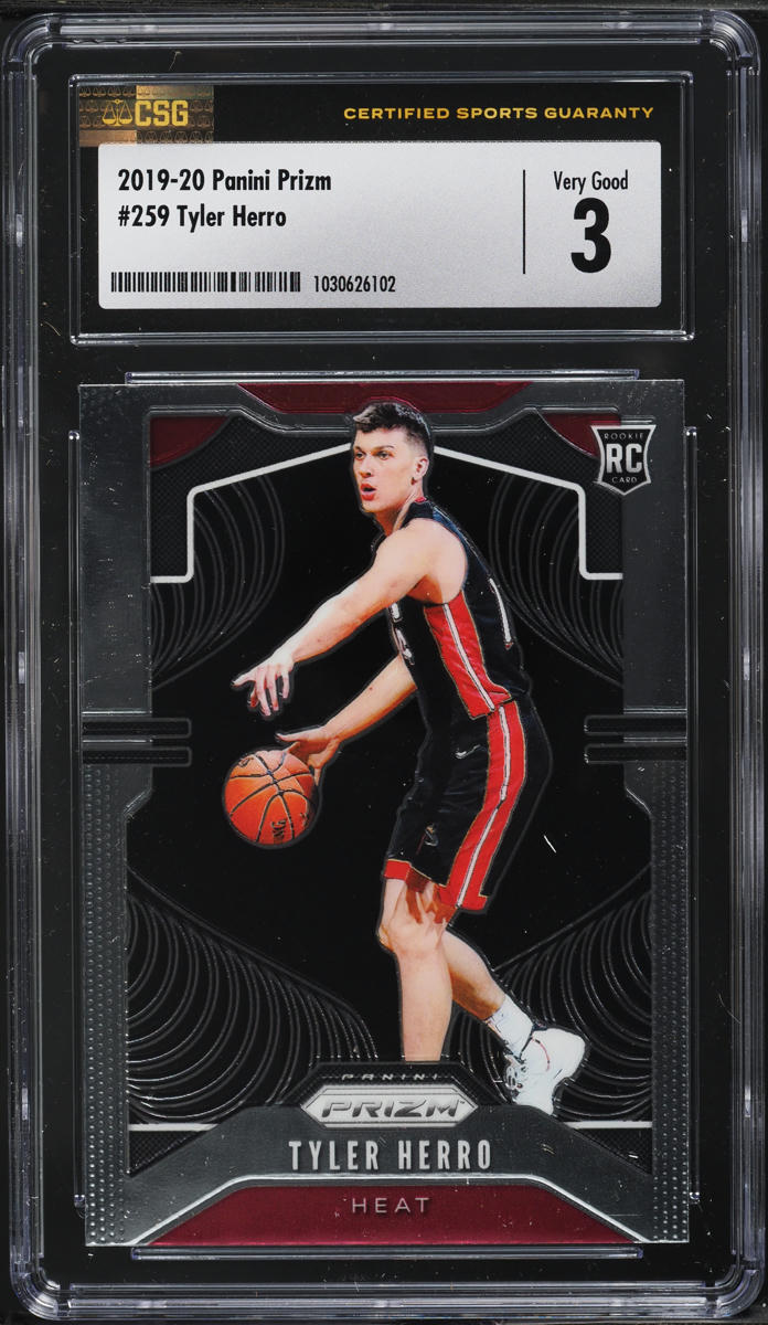 2019 Panini Prizm Tyler Herro ROOKIE #259 CSG 3 VG
